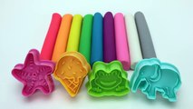 Learn Colours & Numbers 1 to 9 with Play Doh Ice Cream Animal Cookie Cutters Fun & Creative for Kids