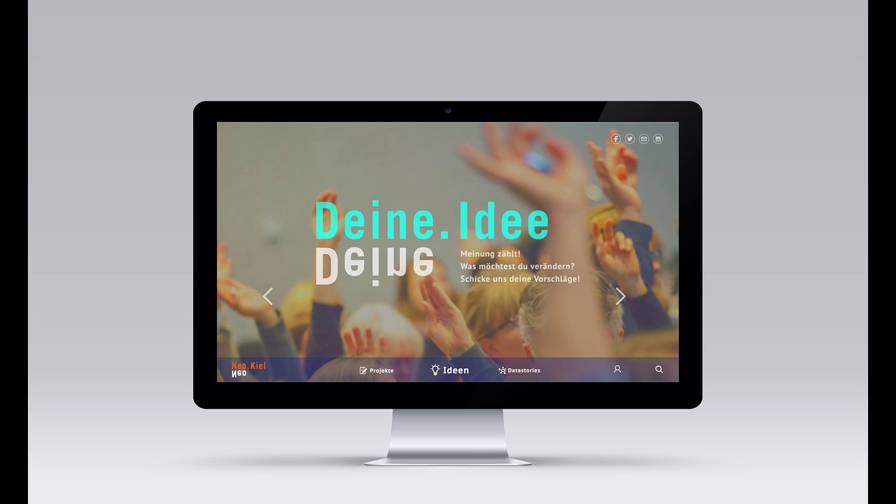 Interface design for Homepage NEO Kiel