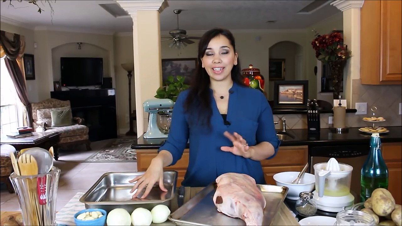 Roasted Leg of Lamb with Potatoes/ Greek Style