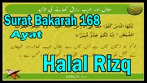 Halal Rizq | Surat Bakarah 168 | Ayat | HD Video