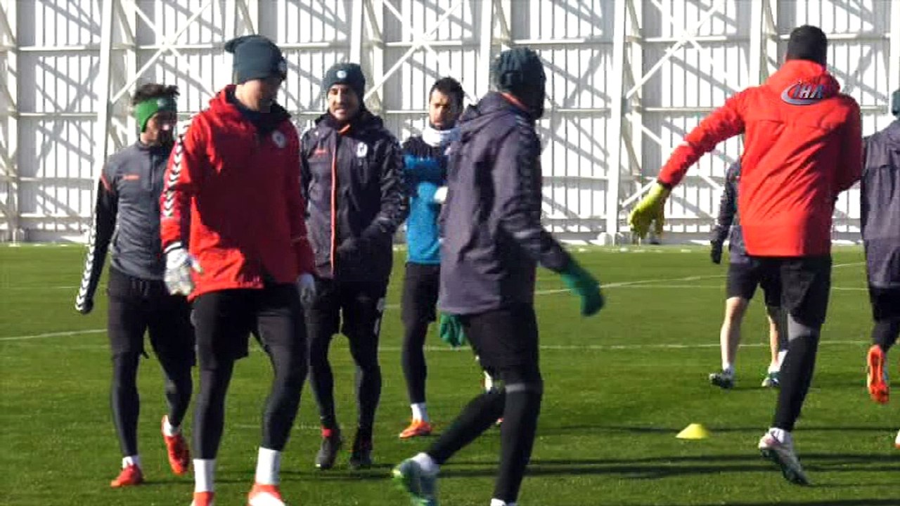 Atiker Konyaspor, Trabzonspor maçının son çalışmasını yaptı