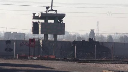 Suriye Sınırında Pyd/pkk Protestosu