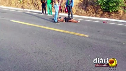 Jovem fica gravemente ferida após acidente com animal na pista na BR 230