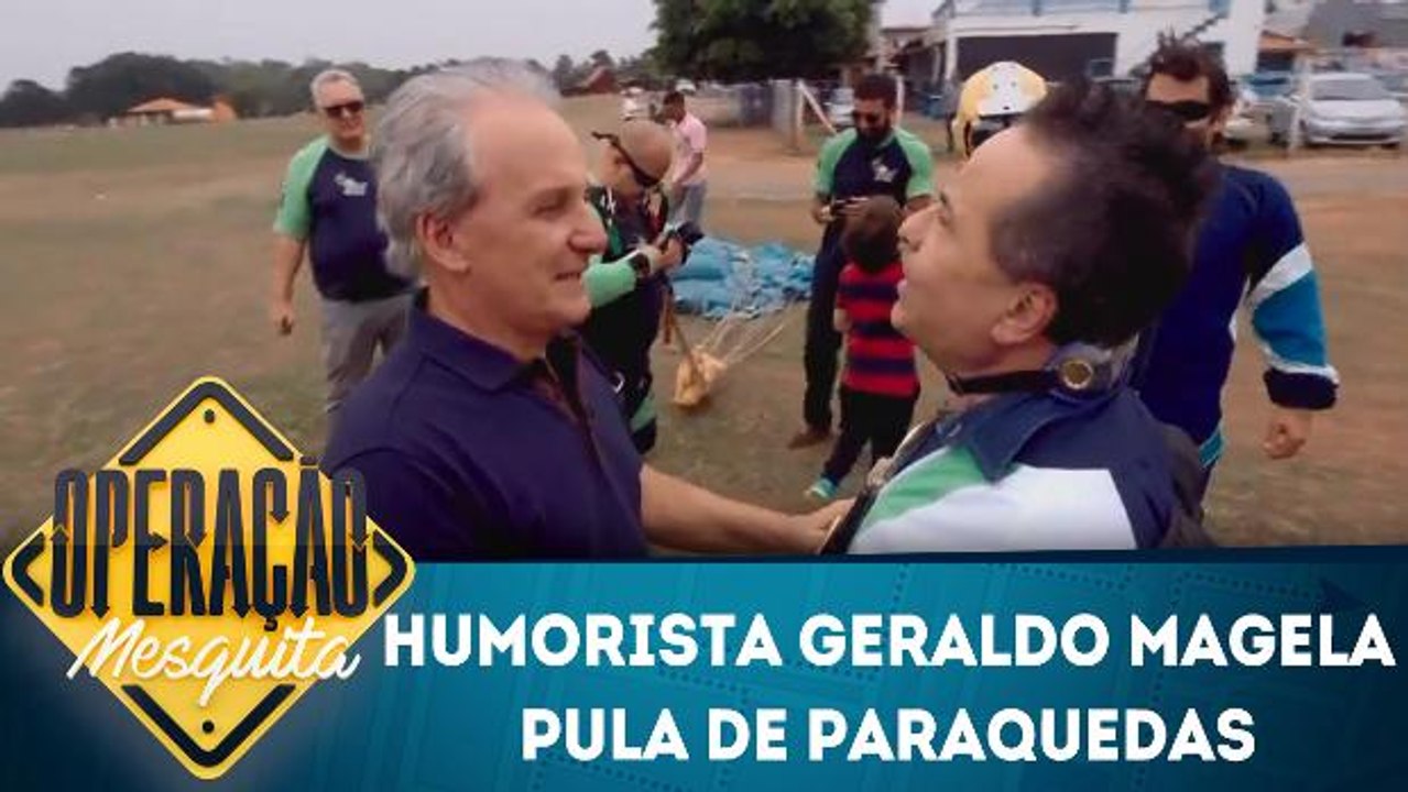 Humorista Geraldo Magela pula de paraquedas