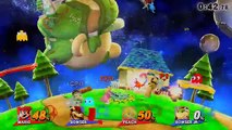 ABM: Super Smash Bros Wii U Match!! Mario & Peach vs Bowser & Bowser Jr !! HD