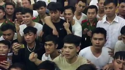 Sinh viên Học viên bộ công an nín thở trong 2 phút cuối trận đối U23