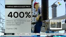 México: alzas del servicio eléctrico, de hasta 400%