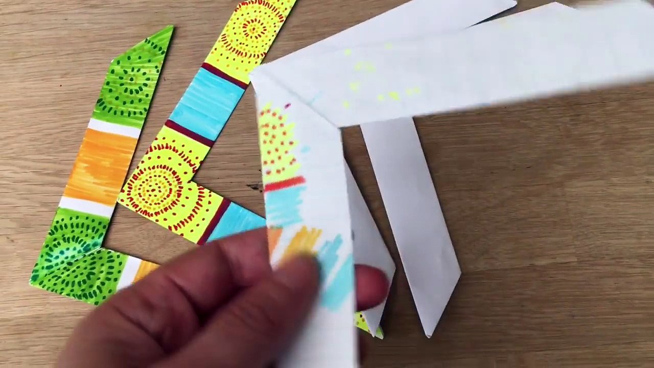 Easy Origami Boomerang (Paper Toys)