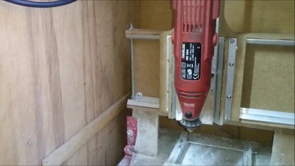 Mini homemade arduino CNC machine - close up view - upgrades