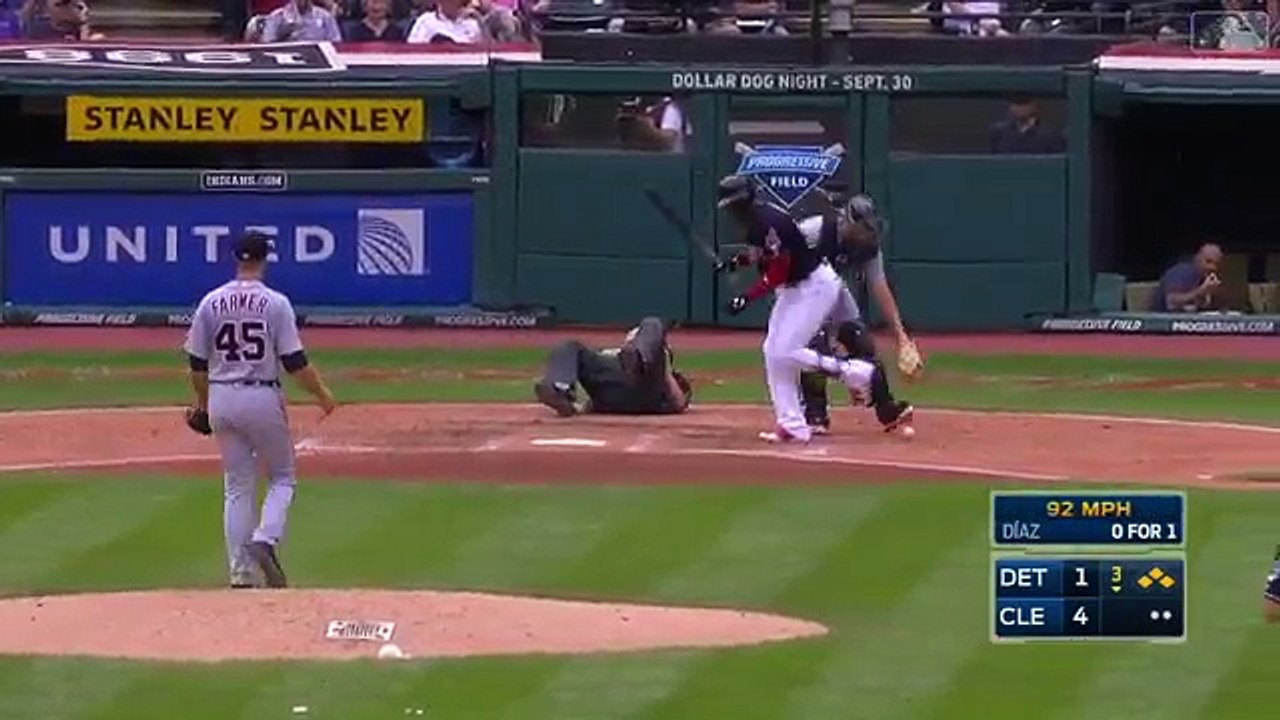 Tigers Intentionally Hit Umpire Quinn Wolcott with Pitch video