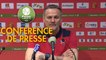 Conférence de presse Quevilly Rouen Métropole - Gazélec FC Ajaccio (0-2) : Emmanuel DA COSTA (QRM) - Albert CARTIER (GFCA) - 2017/2018