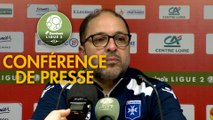 Conférence de presse US Orléans - AJ Auxerre (2-3) : Didier OLLE-NICOLLE (USO) - Pablo  CORREA (AJA) - 2017/2018