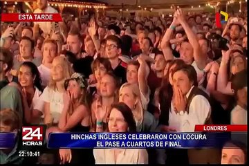 Hinchas ingleses celebraron pase a cuartos de final