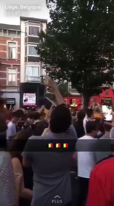 Ambiance à Liège après Belgique-Japon