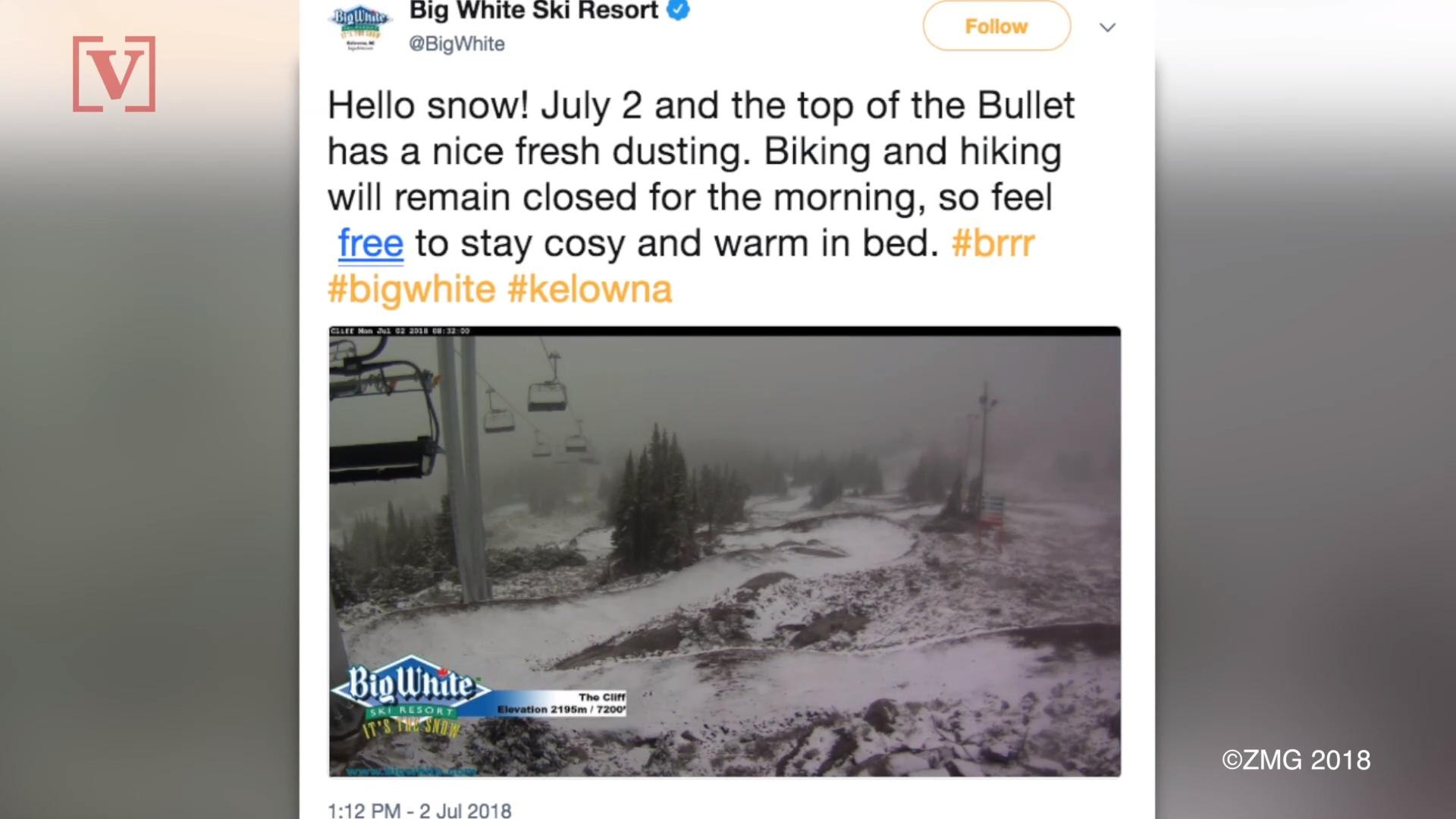 ⁣Snow in July? This Part of Canada Just Got Hit With the White Stuff