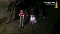 Video shows dramatic moment boys rescued in Thai cave