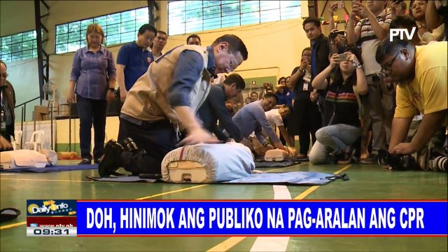 DOH, hinimok ang publiko na pag-aralan ang CPR