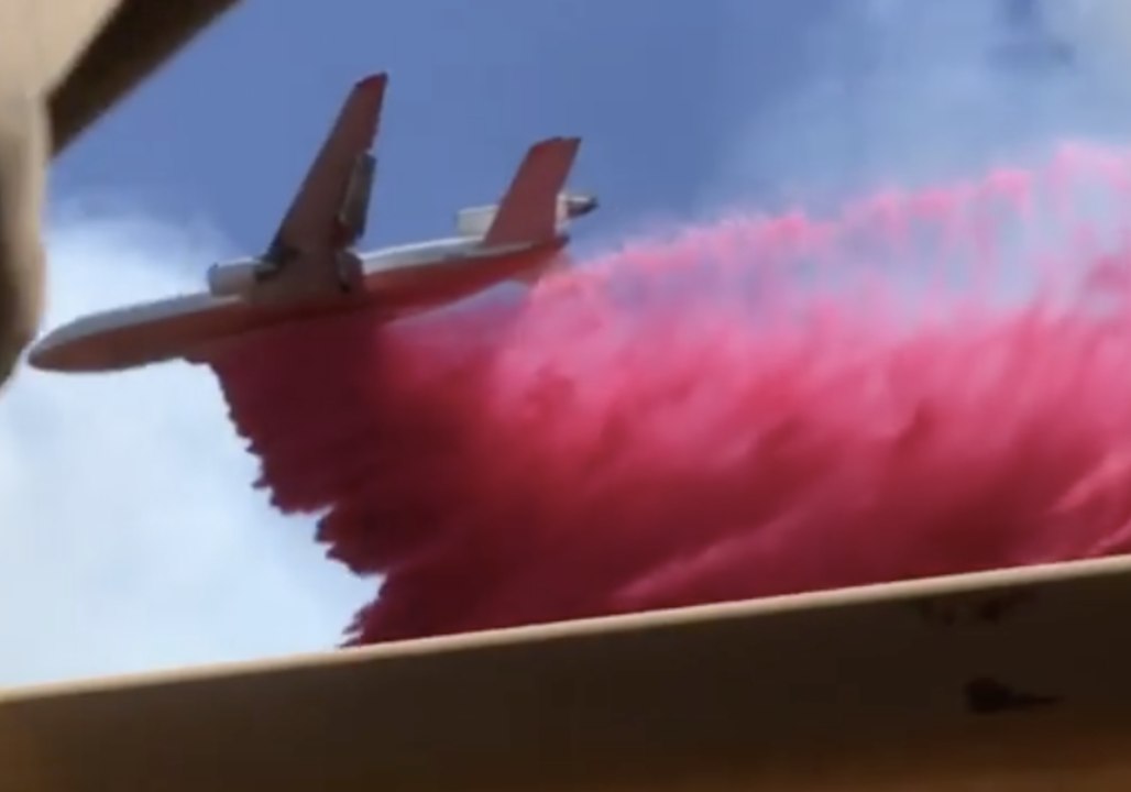 California Crews Dump Retardant on County Fire