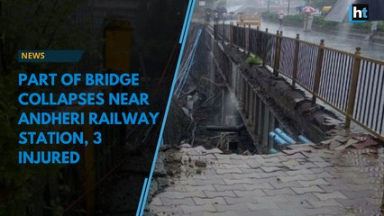 Download Video: Part of bridge collapses near Andheri railway station, 3 injured