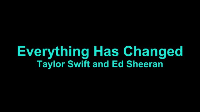 Taylor Swift feat Ed Sheeran - Everything has changed KARAOKE / INSTRUMENTAL