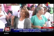 Venezuela: enfermeras amenazan con radicalizar huelga si Gobierno no las escucha