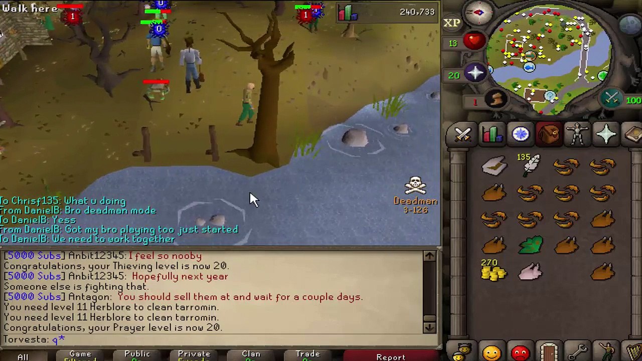 Runescape 2007 - Deadman Mode Adventures #1 - TOP PAGE XP!!!!!!!