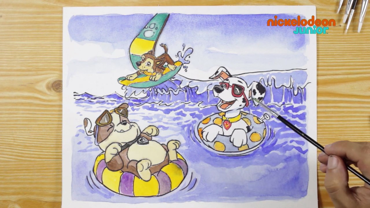 1, 2, 3… Coloriage ! | Paw Patrol : la Pat'Patrouille | A la mer | NICKELODEON JUNIOR