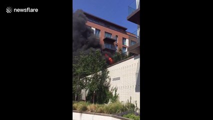Fire in flats in London's West Hampstead