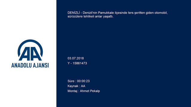 Gece ters yola giren otomobil kamerada - DENİZLİ