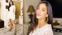 Jhanvi Kapoor looks CUTE in her White Dress during Dhadak Promotions | FilmiBeat
