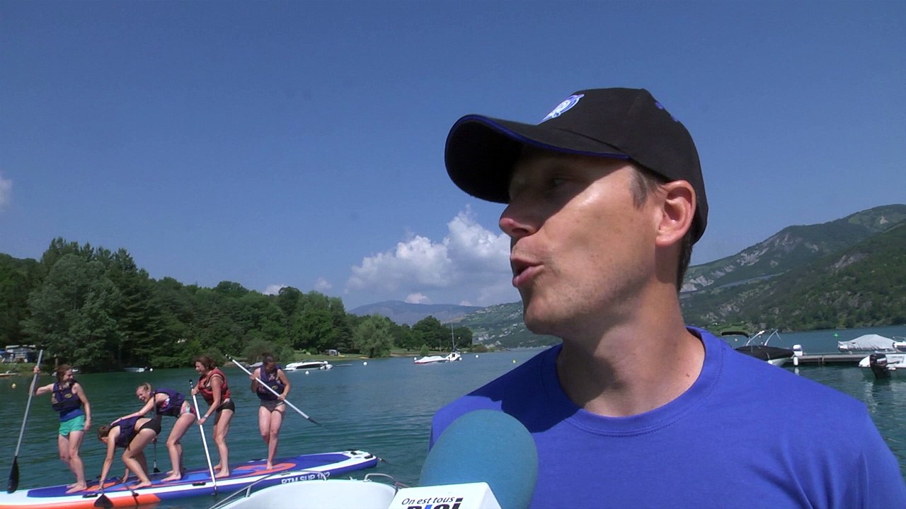 D!CI TV : Serre-Ponçon : le "Big sup", la plus grande planche de stand up paddle du lac