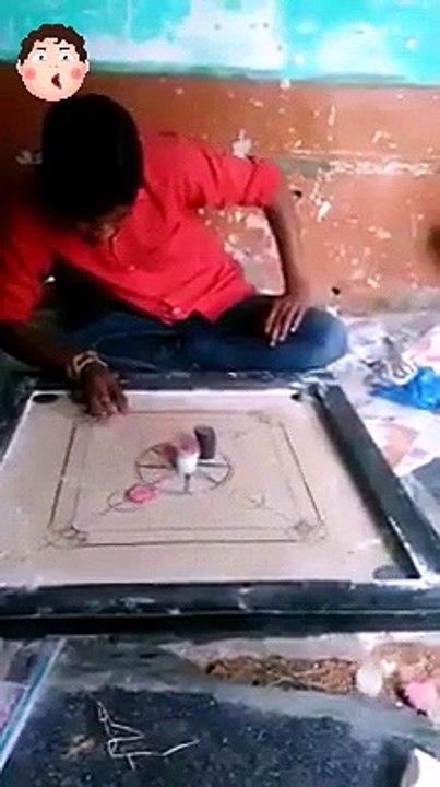 Amazing Carrom Board Skill by an Indian Rural Boy...!!!!