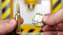 LOOK WHAT HAPPENS WHEN YOU CRUSH ANTI TANK BULLET WITH HYDRAULIC PRESS !!!  THE SMASHER SHOW ( 720 X 1280 )