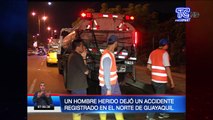 Un hombre herido dejó un accidente registrado en el norte de Guayaquil