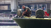 A la recherche d'une bombe de la 2e guerre mondiale dans le Danube