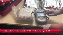 Atatürk Havalimanı’nda 30 kilo kokain ele geçirildi