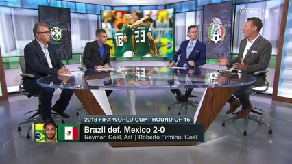 ESPN FC Pundits Criticize Neymar for Diving! BELGIUM & BRAZIL THROUGH!