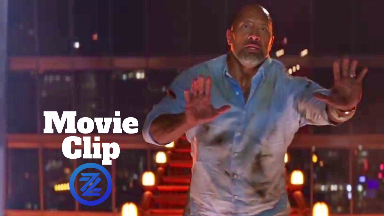 Skyscraper Movie Clip - Supercrane Jump (2018) Dwayne Johnson Action Movie HD