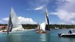 The magnificent sight as Sir Emile Gumbs sounded the starting klaxon in Road Bay at the start of the Anguilla Day round-the-island race. We wish all the crews
