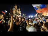 Russia Fans Celebrate Like CRAZY In Moscow After Win Over Spain - Russia 2018 World Cup