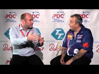 Darts - PHIL "THE POWER" TAYLOR TALKS AFTER BEATING WRIGHT AT THE CCPC