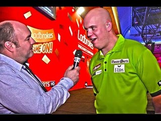 Darts- MICHAEL VAN GERWEN AFTER HIS TITANIC TUSSLE