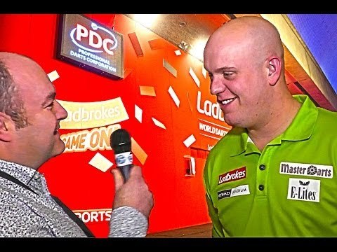 Darts- MICHAEL VAN GERWEN MVG SMASHES HIS WAY INTO THE SEMIS