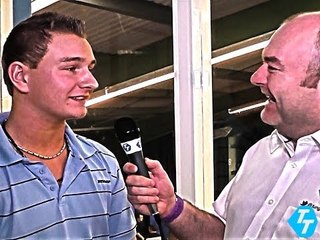 Darts-  DIMITRI VAN DER BERGH 19 YEAR OLD BELGIAN DART PLAYER TALKS Q SCHOOL