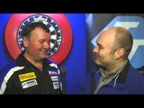 'The Raging Bull' Terry Jenkins blows out 'The Hurricane' Kim Huybrechts at Butlins