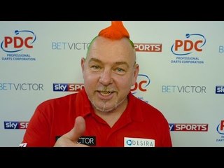 Peter Wright tells of his delight to reach the next round of the World Matchplay