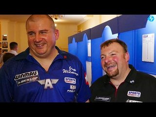 Brian Dawson & Jim Widmayer after their match at The BDO World Trophy