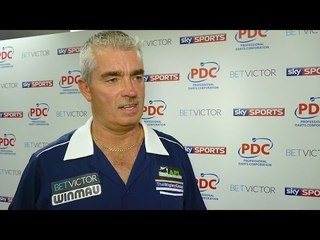 Steve Beaton happy with his win 10-6 over Jelle Klaasen