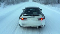 Toyota Celica ST185 CS take-off in the snow