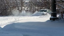 audi quattro deep snow plow video